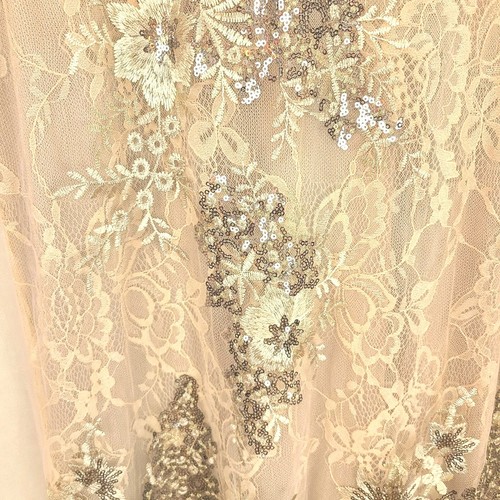 MAC DUGGAL 67842 Abito da donna con maniche a campana in pizzo ricamato e perline tortora (12) $698 - Foto 7 di 19