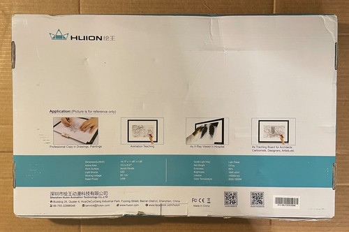 New Open Box HUION A4 LED Light Pad Tracing Box Adjustable Brightness AC Powered - Picture 2 of 5