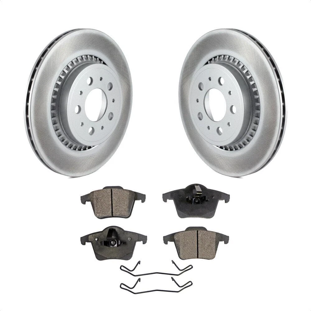 Disc Brake Rotors and Pads Kit for 07-18 Volvo XC90 Rear of Car 