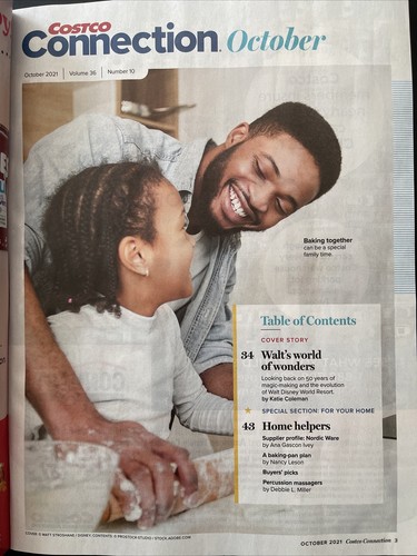 Costco Connection Magazine Octobe 2021 Disney 50th Year Anniversary Collectible - Imagen 3 de 4