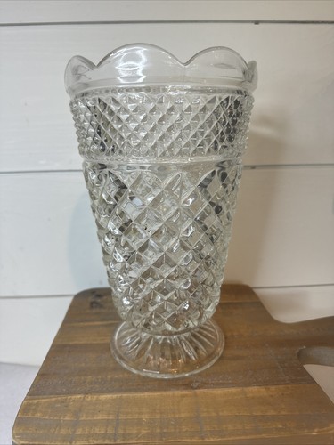 Vintage Wexford By Anchor Hocking Flower Vase 10" - Picture 1 of 10