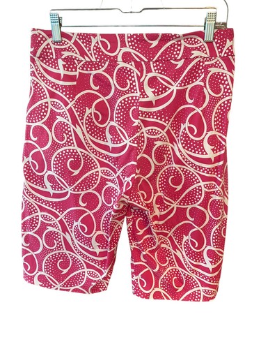 Melly M S 8 Pink Swirl Pattern Side Pickets Resortwear Summer Bermuda Shorts - Picture 2 of 5