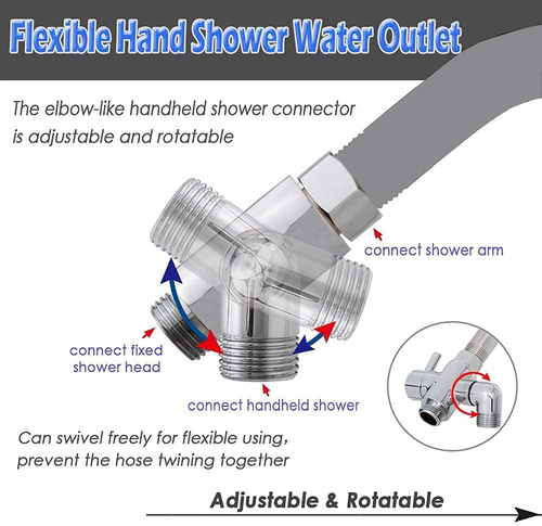 Brass Shower Arm Diverter Valve for Handheld Shower Head and Fixed Spray Head G1 - Picture 2 of 12