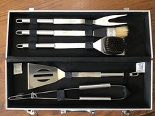 BBQ Grill Tools Set Stainless Grilling Barbecue Accessories Utensils Kit w/Case