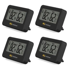 4PCS Mini Digital Hygrometer and Thermometer,Reptile Thermometer with Magnetic &