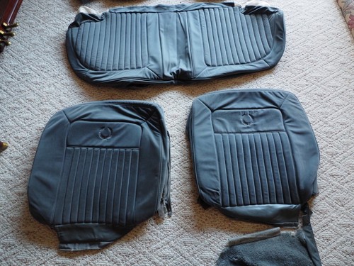 1980-1992 Cadillac Fleetwood Brougham NOS Seat Cover Set Partial Front Rear Grey - Picture 8 of 14
