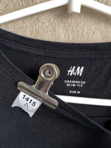 H&M Casual T-Shirts Top Size M Womens Black Long Sleeve - Picture 2 of 12