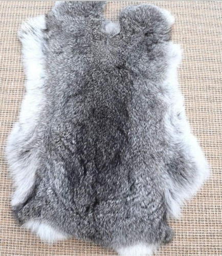 8 Pieces Natural Color Tanned Real Rabbit Pelts Skin Fur Fluffy Leather Crafting - Picture 8 of 12