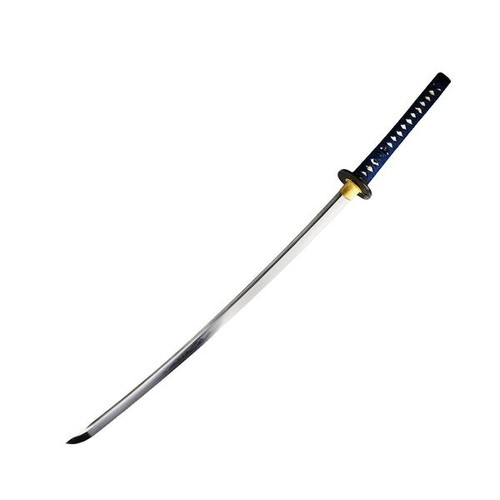 40" Musashi Gold Series Umigame Hand Forged Katana Samurai Sword (Blue) - Picture 2 of 7