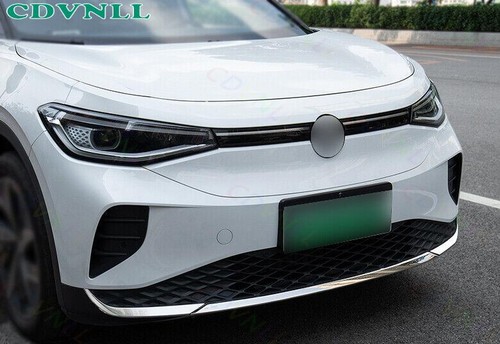 For Volkswagen ID.4 21-23 Silver Steels Front Bumper Lip Spoiler Bodykit Strip - Picture 4 of 8