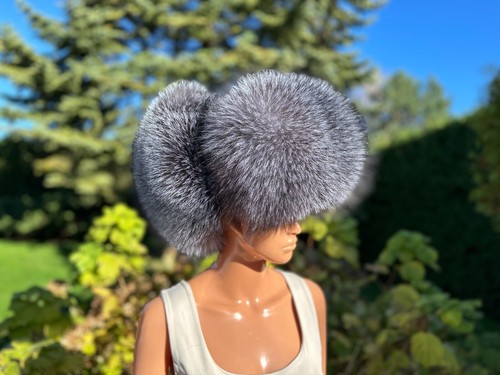 Skandinavische Royal Frost Fuchs Pelz riesige Trappermütze (Unisex) - Bild 3 von 4