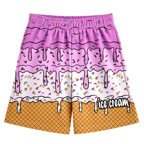 Kids Baseball Shorts Boys Girls Summer Casual Elastic Waist Comfortable Shorts - Picture 7 of 17