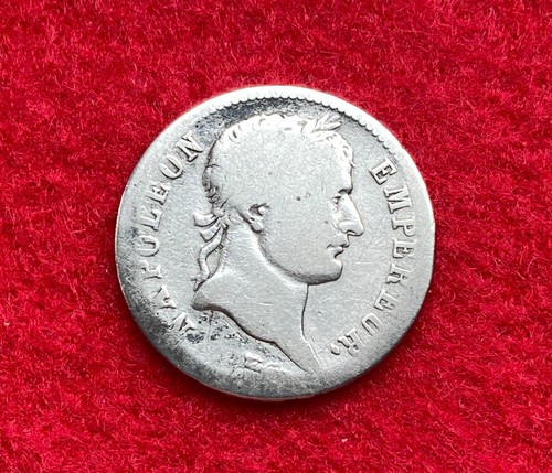 Rare Antique 1 Franc Silver Coin Napoleon Emperor dated 1810 - 第 3/4 張圖片