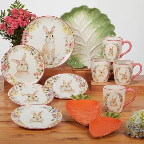 Easter Garden 10.75" Dinner Plate, Set of 4, Multicolored, Large - Picture 2 of 6