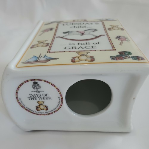 Royal Worcester, First Edition Ceramic Savings Book Tuesday's Child Bank No Stop - Picture 5 of 8