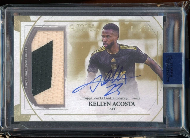 2022 Topps MLS Renaissance Kellyn Acosta ON CARD Auto Relic Gold #01/10 LAFC