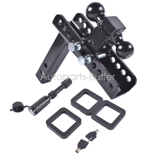 Se adapta a enganche de remolque receptor de 2" 8" caída/elevación 2" y 2-5/16" doble bola 20000 lb GTW - Imagen 4 de 13