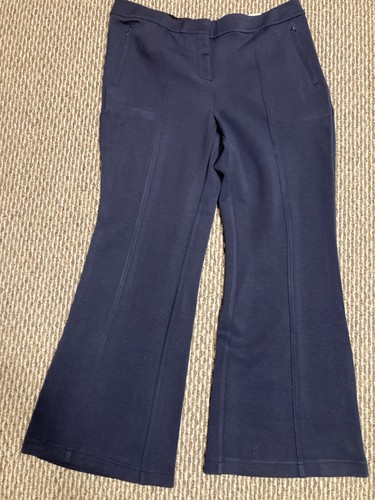 Lane Bryant Journey Knit Flare Pants Women 20 Mid Rise Night Sky Blue NWT - Picture 2 of 16