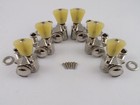 Nickel Locking Machine Heads 3 a-side Cream Tulip Buttons for Gibson LP guitar.