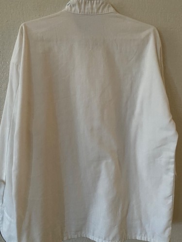 Men's Classic Chef Coat Long Sleeve White Size Large Pre-owned Good Condition - Picture 2 of 2