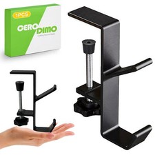 1 PCS Portable Desk Bag Hook Clamp-On Under Desk Purse  Backpack Holder Tabl...