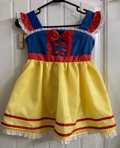 Girls Snow Princess Play Dress Up Pinafore Costume- Ajustable Sizing Handmade - Picture 2 of 11