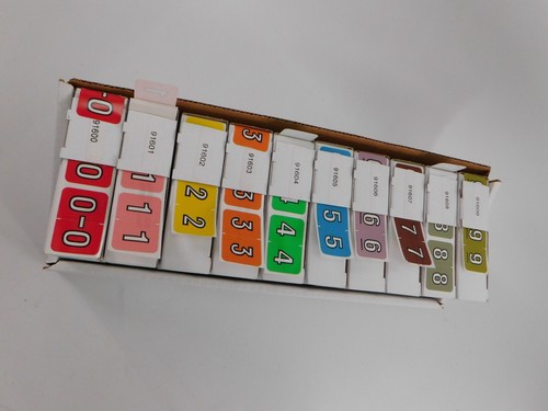 Kit de etiquetas numéricas NBKM #0-9 1" x 1,5" hasta 500 etiquetas/rollo (algún uso) - Imagen 3 de 5