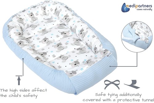 Medi Partners Babynest Kuschelnest Babynestchen 100% Baumwolle Nestchen ÖkoTex - Bild 10 von 56