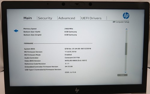 HP EliteBook 850 G5-15.6"-i7-8550U@1.80GHz-16GB DDR4 RAM-256GB M.2 NVME-NO OS - Picture 4 of 15