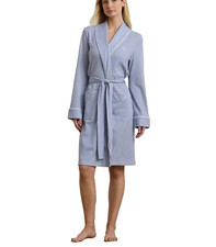 Lauren Ralph Lauren Blue Striped Interlock Shawl-Collar Robe Medium Womens