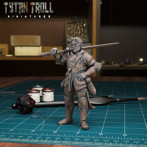 Set Di Miniature Di Combattenti Umani Per D&D 5E Pathfinder In 28Mm 32Mm 75Mm - Bild 11 von 18