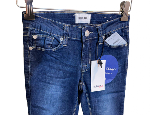 Hudson Kids Christa Skinny Jeans Girls 10 Gleam Wash Lightweight Stretch Blue - Picture 4 of 7