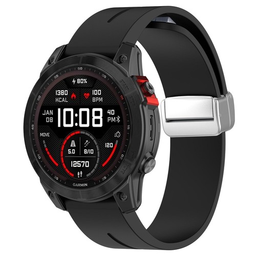 Quick Fit Magnetic Silicone Band Strap For Garmin Fenix 7 7X 3 3HR 5 5X 6 6X Pro - Picture 111 of 115