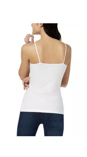 Maison Jules White Sleeveless Adjustable Cami Camisole Shirt Tank Top Shell S - Picture 2 of 2