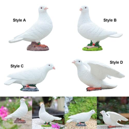 White Simulation Pigeon Aesthetic Decorative Fake Birds Model for Office Yard - Picture 2 of 64