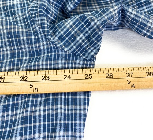 Eddie Bauer Travex Men's Relaxed Fit Button Down Blue Check Shirt Large Tall - Picture 8 of 10
