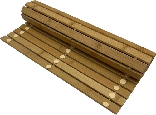 Holz Faltbar Anti Rutsch Duckboard Badezimmer Duschmatte Rechteck Entenbrett Neu - Bild 5 von 5