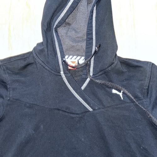 Puma Bluza z kapturem Duża czarna długi rękaw Dry Cell Kieszenie Sznurek Sweter - Zdjęcie 2 z 6