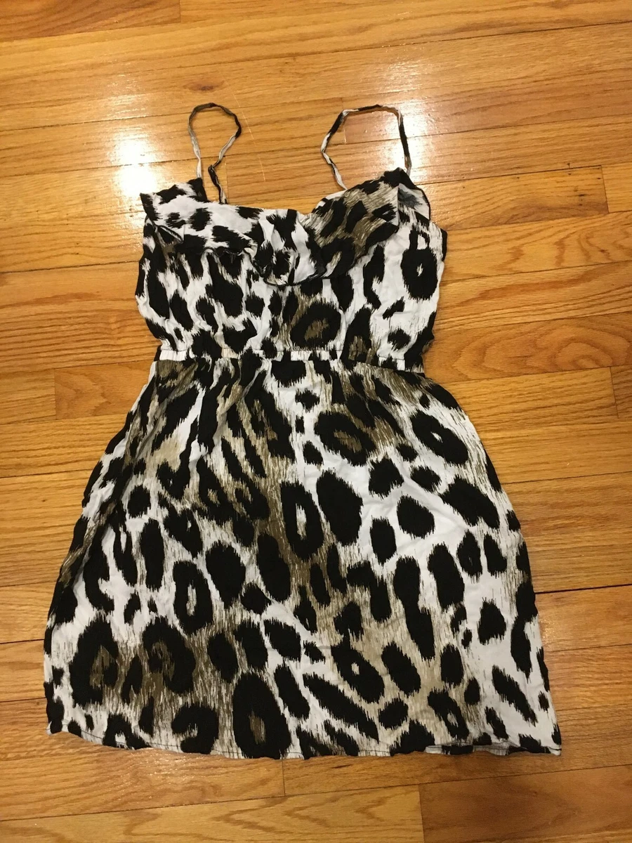 Ultra Flirt Casual Animal Print Dress Women s Size M eBay