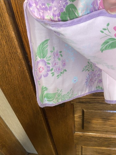 Artistic Creation Size Medium Floral Art Smock Cotton Blend Purple Vest - Picture 7 of 11