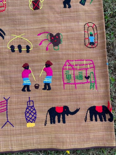 Women 's Sarong Embroidered The Lifestyle of NAKA Native Cotton Hand Woven - Picture 15 of 48