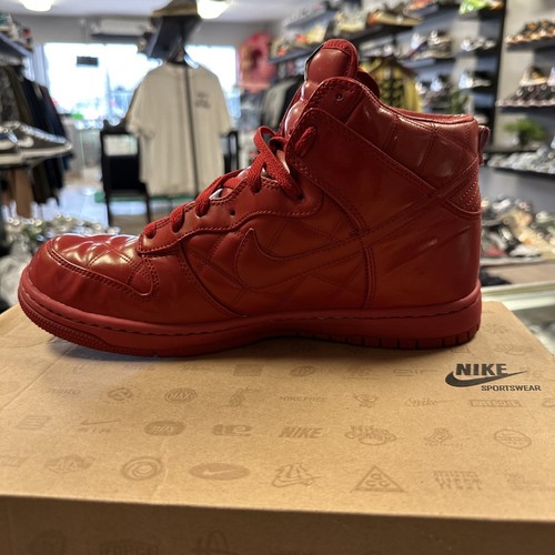 2008 NIKE SB DUNK HIGH SUPREME OLYMPIC QUILTED TRUE RED OCTOBER 321762-661 10.5 - Picture 9 of 21