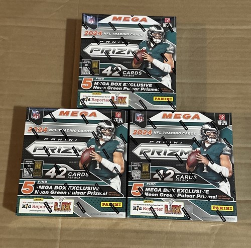 2024 Panini Prizm NFL Football Mega Box Factory Sealed LOT OF 3