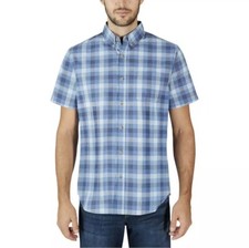 NEW!! Lee Premium Select Men's Stretch Woven Short Sleeve Button Down Shirt S