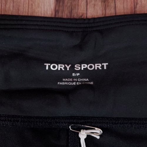 NWT Tory Burch Tory Sport Womens Size Small Chevron Leggings Black White 17219 - Picture 9 of 15