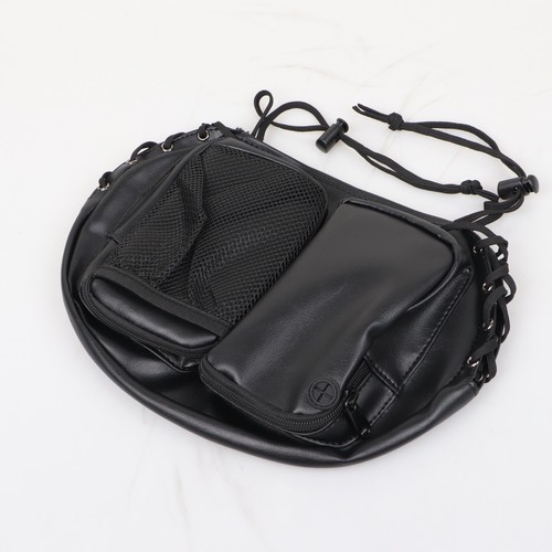 Black Driver Rider Backrest Organizer Bag Pocket For Harley Touring Street Glide - Picture 11 of 16