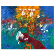 Ben Avram, Canvas Original Painting, Hand Signed with Letter of Authenticity.