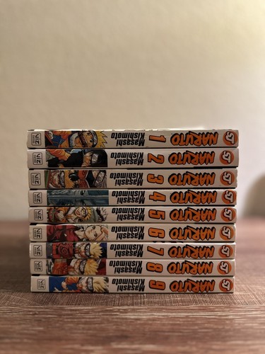 Full Set Of Naruto Books: Volumes 1-9 Masashi Kishimoto English Manga Comic Book - Picture 2 of 3