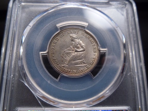 1893 MS64 Isabella Quarter PCGS zertifiziert getönt/goldblau Pastelltöne - Bild 6 von 9