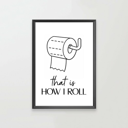 Carteles de baño estampados citas de inodoro arte de pared texto divertido citas divertidas decoración del hogar - Imagen 46 de 52